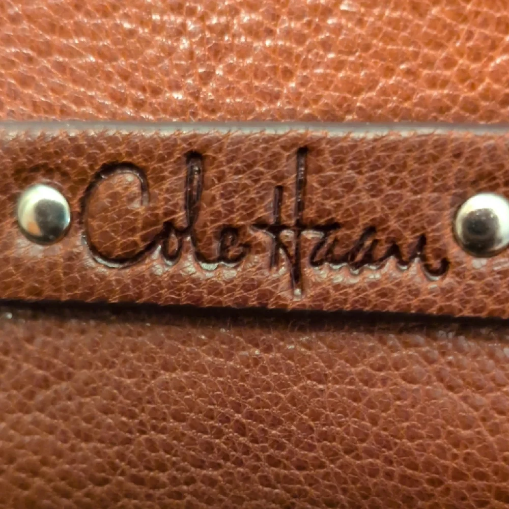 Vintage Cole Haan Brown Leather Wristlet Clutch